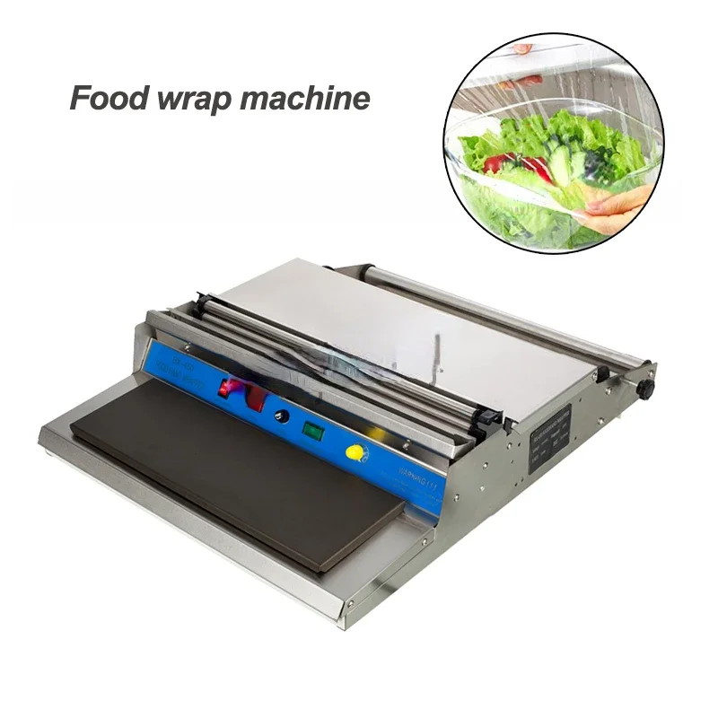 FHW-450 Wrap Film Packaging Machine 220V 270W Supermarket Vegetable Fruit Food Wrap Baler Machine Wrap Film Sealing Machine