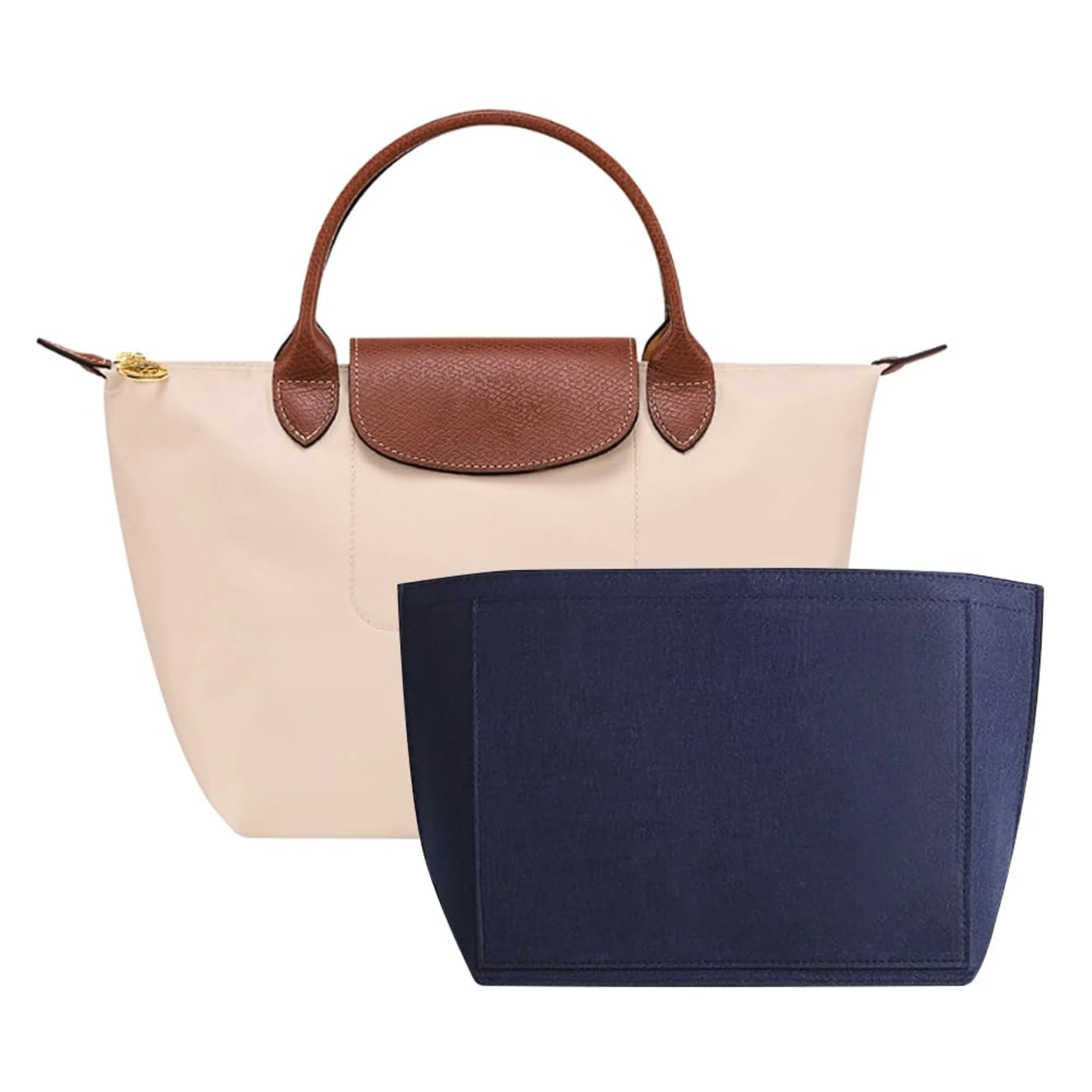 Vilten inzettas Geschikt voor Longchamp Handtas Liner Bag Vilten doek Make-uptas Ondersteuning Reizen Draagbare Insert Purse Organizer