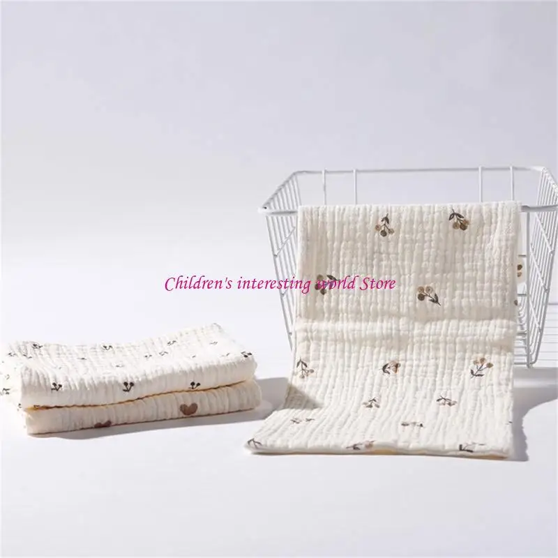 

Soft Muslin-Towel Baby Multiuse Drooling Bib Skin Friendly Toddler Handkerchief 425F