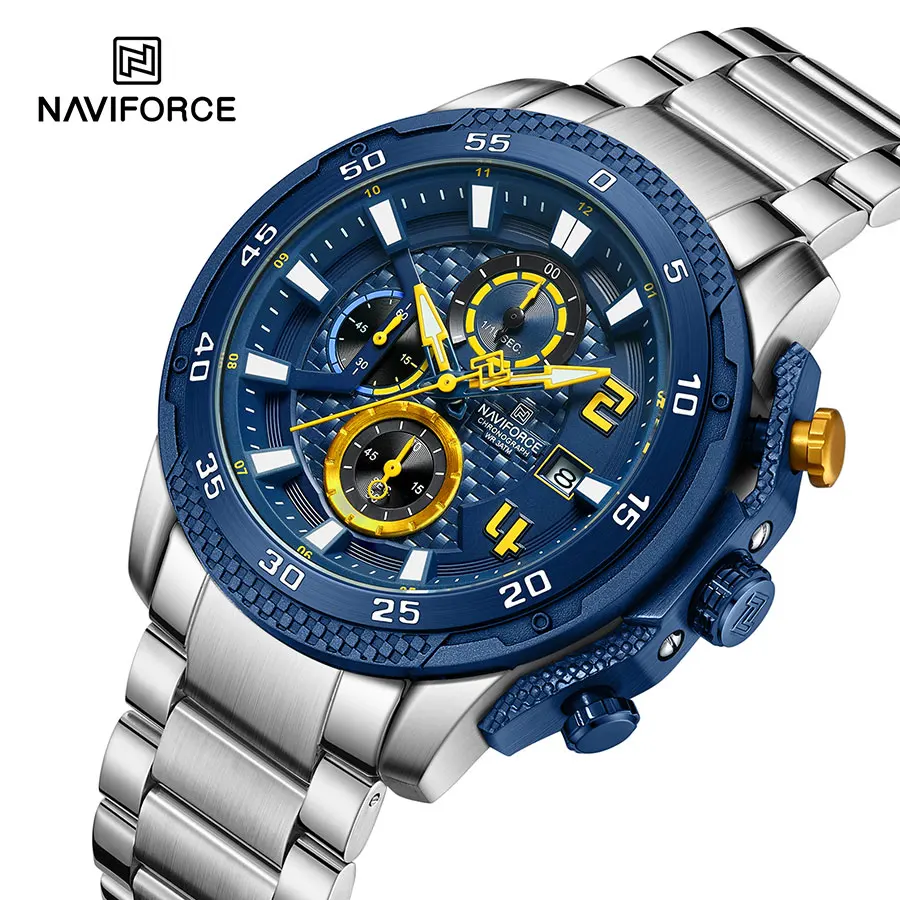 

NAVIFORCE New Men Watch Quartz Stainless Steel Luxury Wristwatch with Date Business Casual Luminous Watches relogio masculino