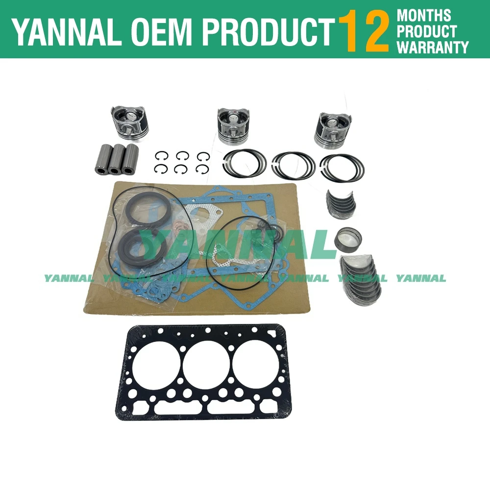 STD D722 D722B Overhaul Rebuild Kit Parts For Kubota Engine Bobcat 320 Excavator