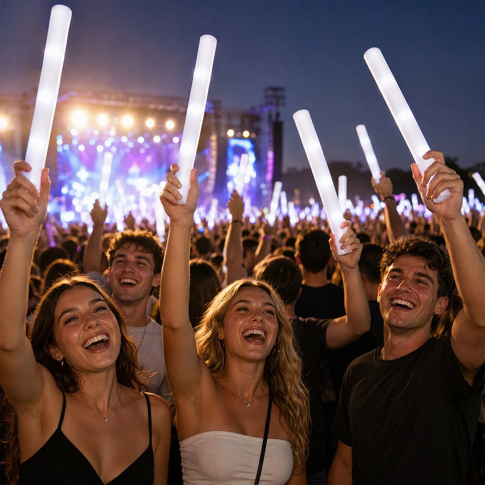 عصي إضاءة LED بيضاء قابلة لإعا - مراجعة Flashing Led Foam Sticks Party وسعره