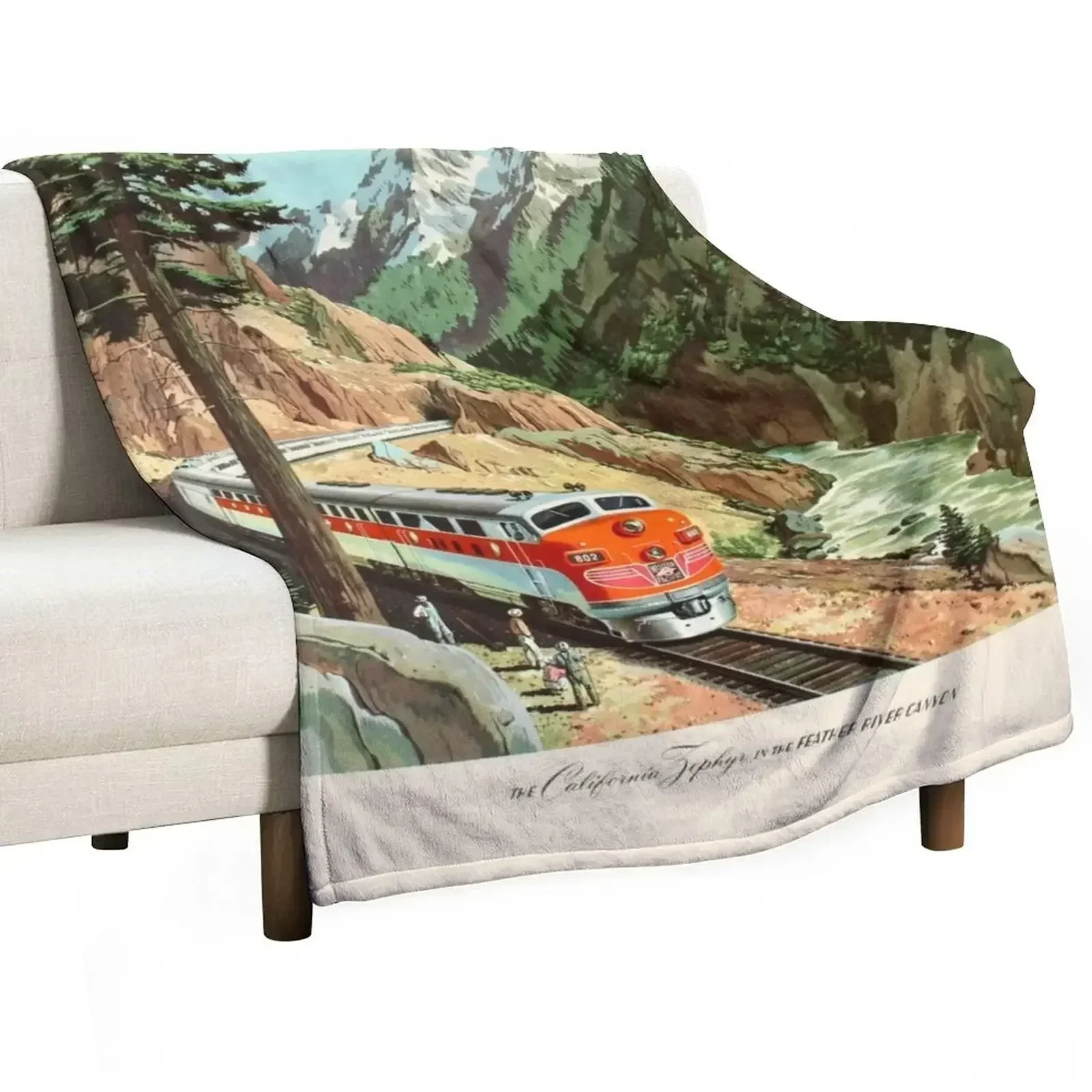 Califronia Zephyr Poster Throw Blanket Sofas manga Giant Sofa Blankets