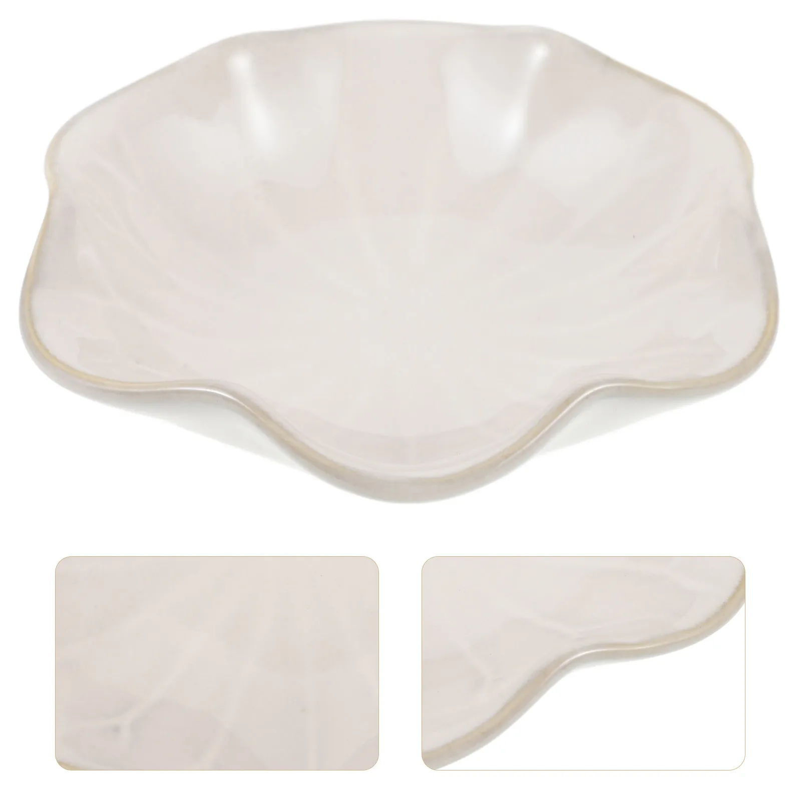 Ceramic Jewelry Dish Elegant Trinket Tray Compact Jewelry Organizer Decorative Ring Holder Storage Plate for Women Girls