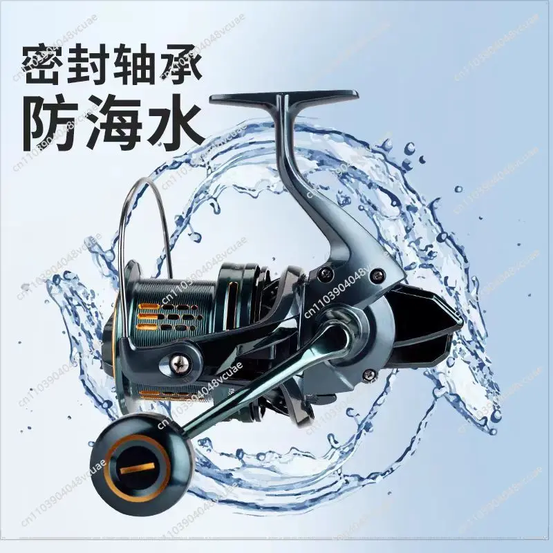 Spinning Wheel Large Object Long Throw Wheel All Metal No Gap 10000 Anchor Fish Wheel Anchor Rod Slow Drop Sea Fishing