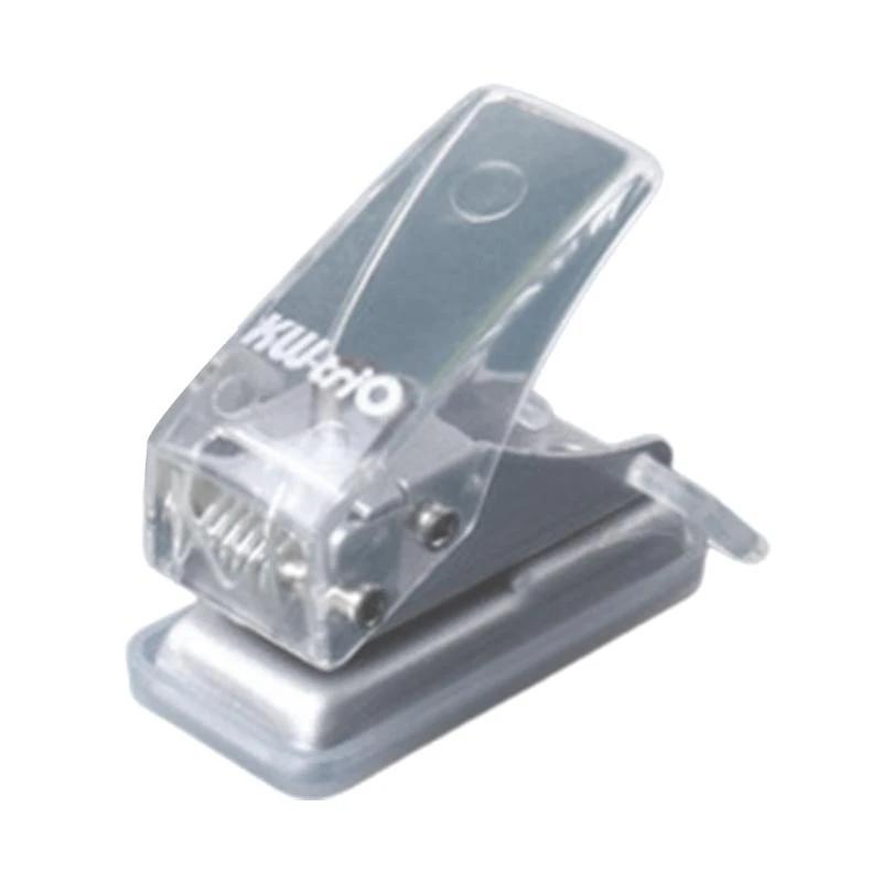 Single Round Hole Puncher with Confetti Storage Bin Manual Punching for DIY Loose-leaf Refill Paper School Office