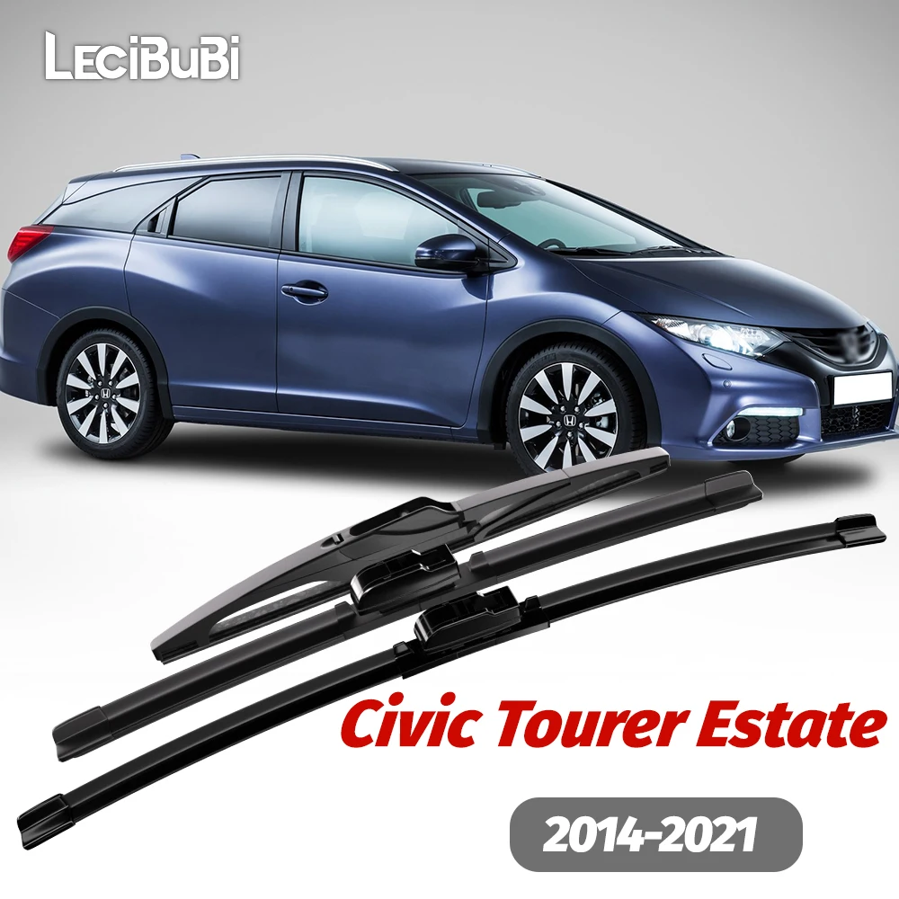 1 Juego de limpiaparabrisas delantero y trasero, limpiaparabrisas para Honda Civic Tourer Estate 2014-2021 2015 2016 2017 2018 2019