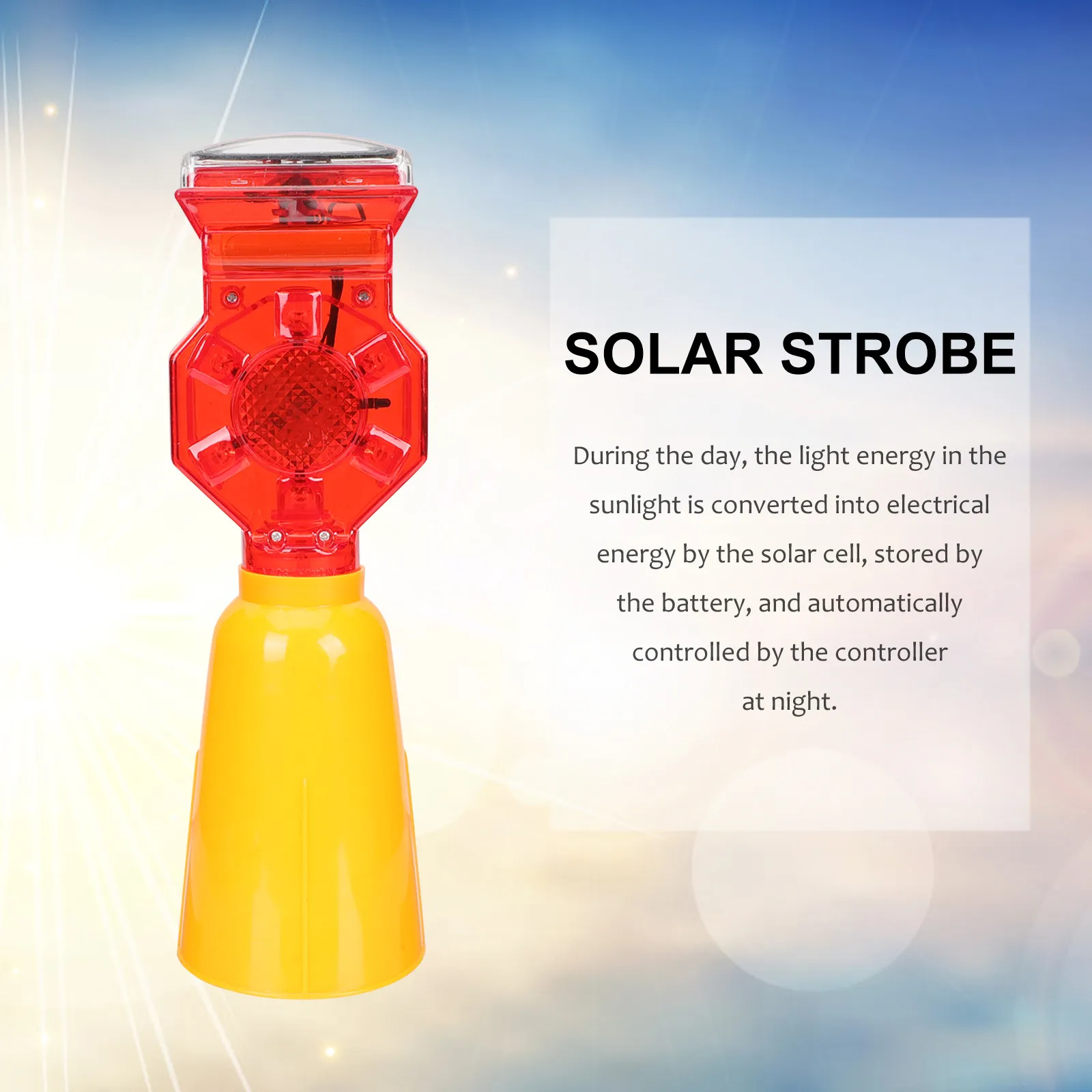 

Солнечный стробоскопический аварийный маячок, водонепроницаемый, для наружного использования, сигнальный проблесковый маячок для автомобилей, грузовиков, строительной техники, дорожного движения