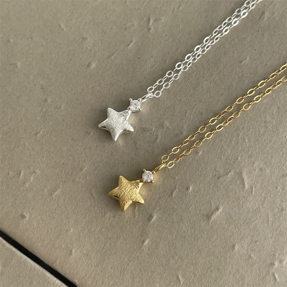 

Korean S925 Neck Sparkling Zircon Drawing Star, Niche, Minimalist Women's Collar