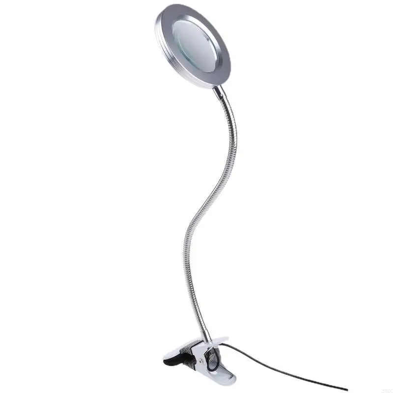 

20RC Glass with Light 8X LED Lamp Clip On Illuminated Magnifier Makeup/Reading/ Repairing