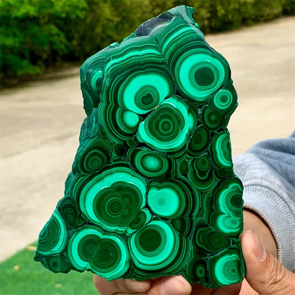 

Natural Malachite, Crystal Quartz Energy Slices, Home Decoration, Gifts, Demagnetization Meditation, Divination, Therapy