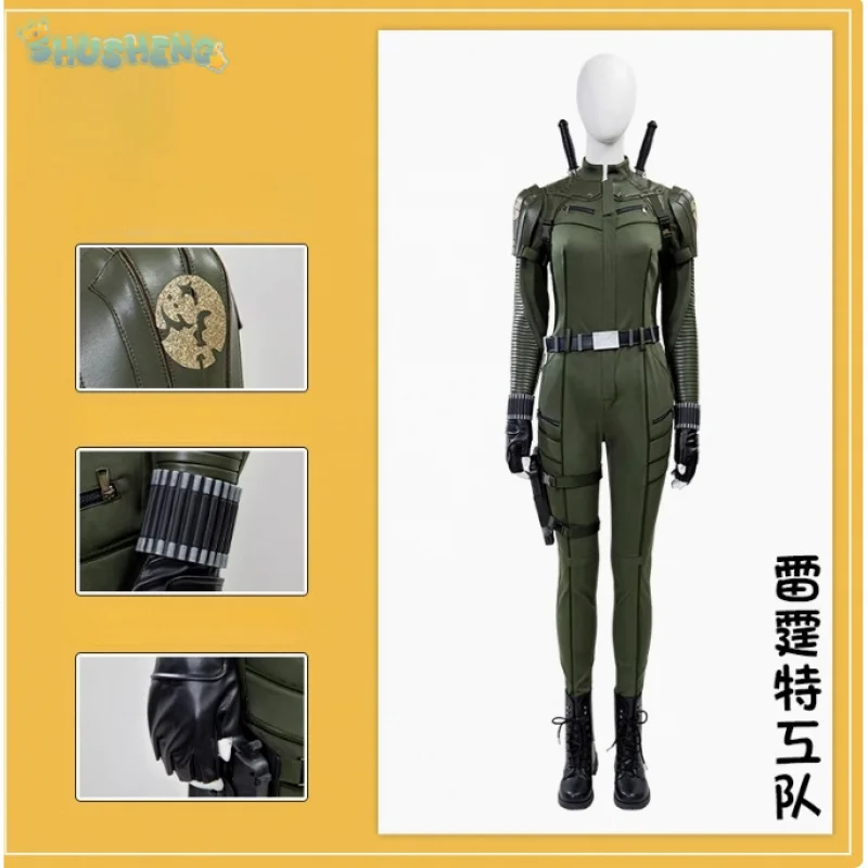 

Movie Black Widow The Black Widow Yelena Belova Cosplay Thunderbolts Costume Halloween New Women Fantasia Uniform Props Set
