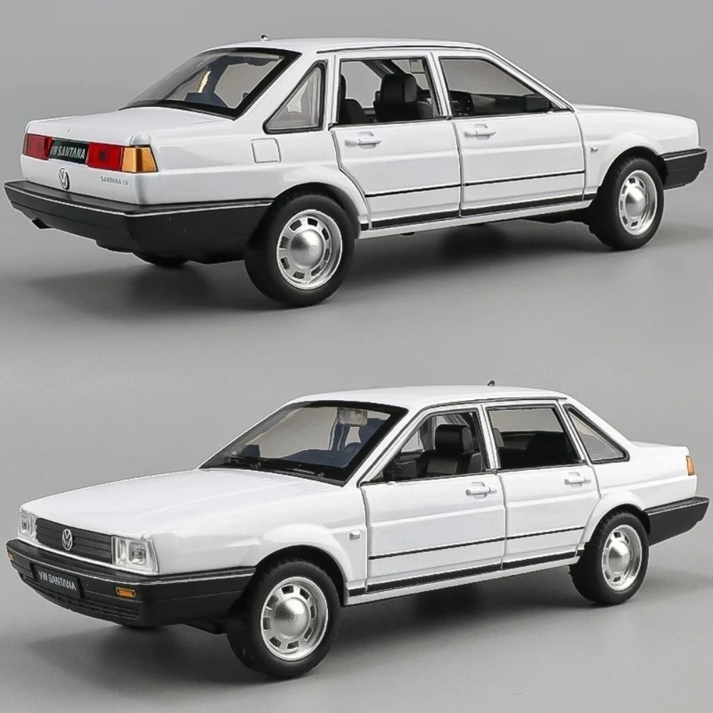 1:24 Retro Santana Toy Car Model Alloy Diecast Pull Back with Sound Light Simulation Models Toys for Kids Birthday Collection