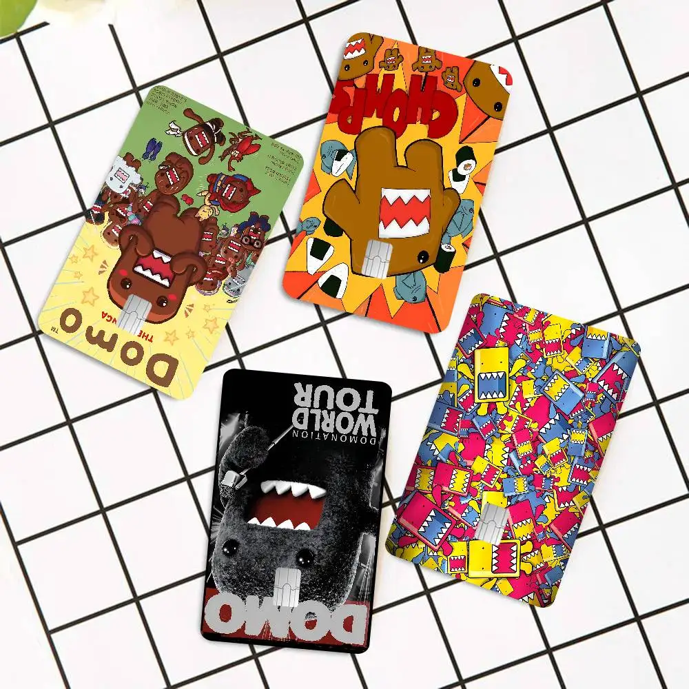 Cute Domo-Kun Anime Front Cover Film Sticker Skin For Credit Debit Card Small Large Chip