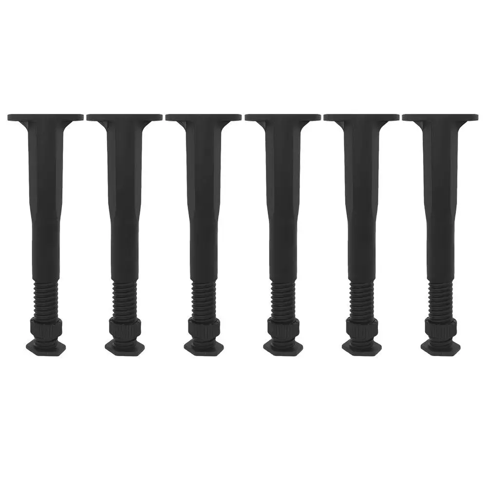 6Pcs Bed Frame Legs Adjustable Plastic Support Feet T Shaped Height Extension Replacement Furniture Legs Sofa Table Chair