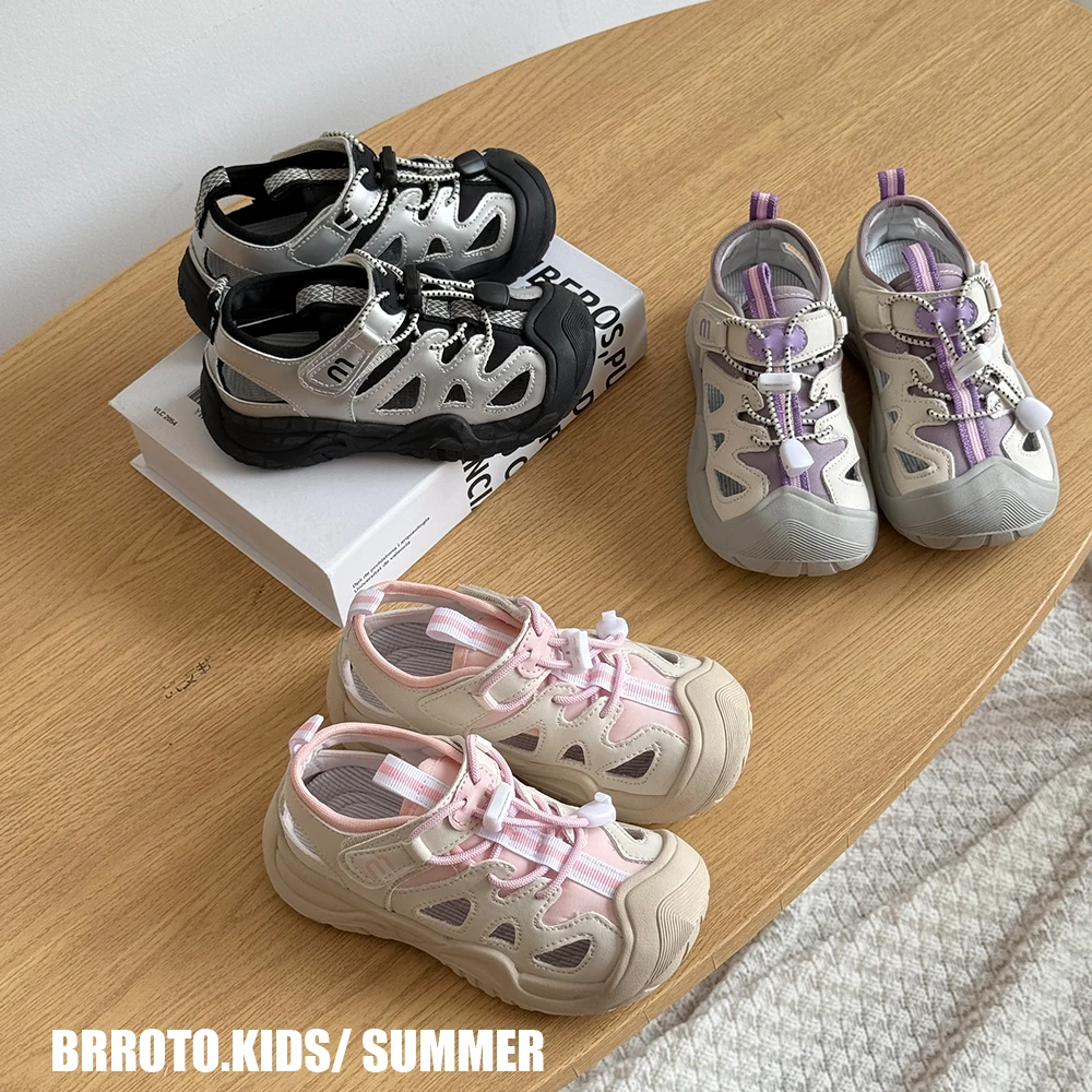 

Girls Sandals Open-Toe Hollow out Beach Shoes Summer New Style Korean Version Children Stream Shoes Sports Shoes for Boys And Gi
