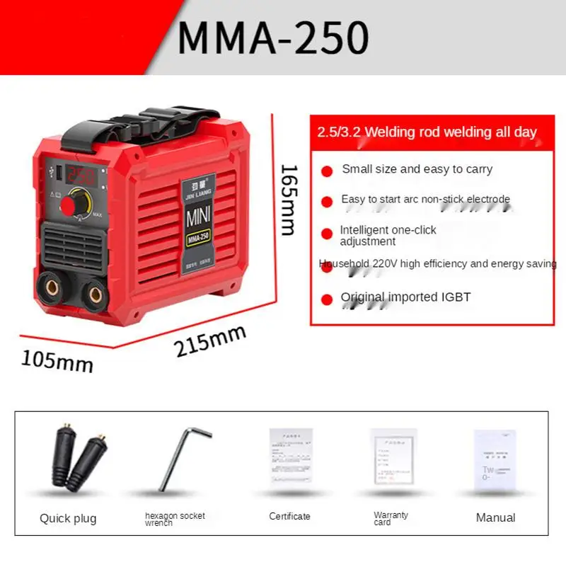 Imagem -02 - Mini dc Inversor Arco Máquina de Solda Máquina de Solda Doméstica com Acessórios Interface Usb 3500w 220v