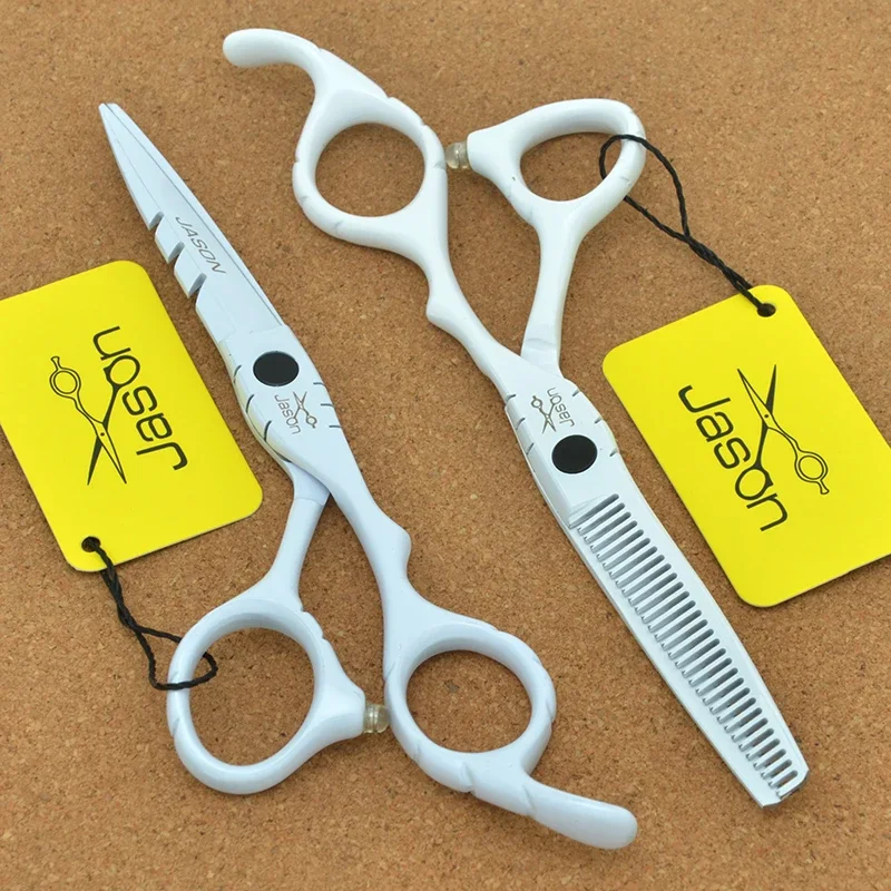 Jason 5.5/6 inch Hair Scissors Japan Steel Hair Cutting Scissors for Hairdresser Thinning Shears Barber Haircut Supplies A0066D