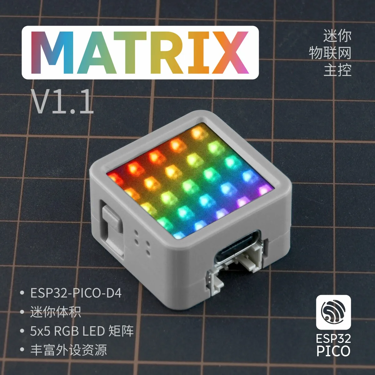 

Официальная портативная плата для разработки IoT M5Stack Atom-Matrix v1.1 ESP32 с BMI270