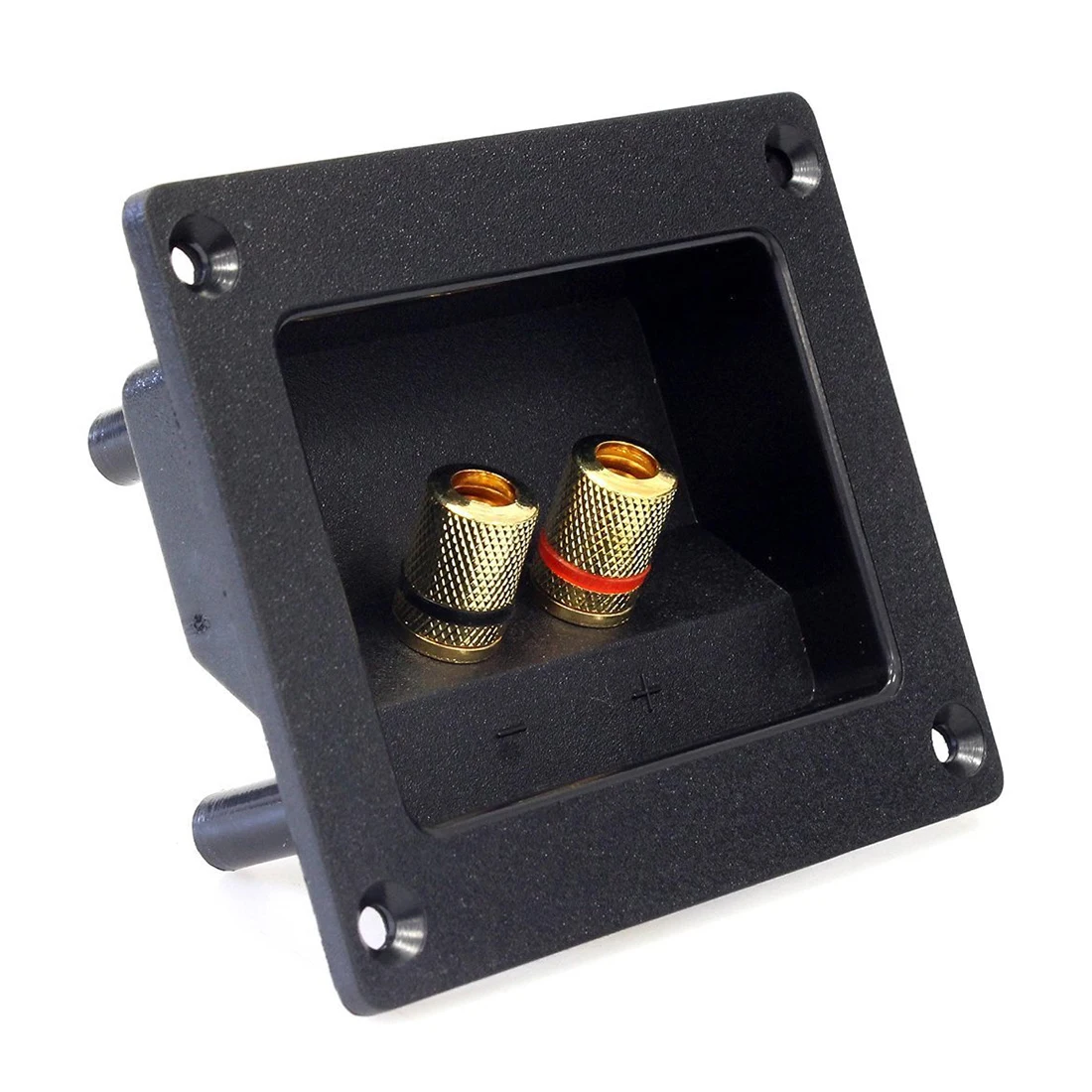 2pcs DIY Car Stereo 2-way Speaker Box Terminal Spring Cup Connector Banana jack and plugs Subwoofer Plugs 93x80mm black