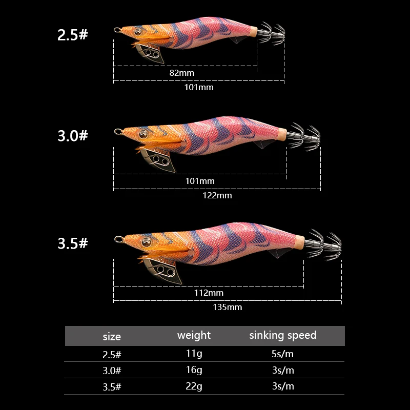 LETOYO luminous eyes squid bait 2.5-3.5# eging squid lure Artificial bait for Octopus EGI Cuttlefish sea fishing lures