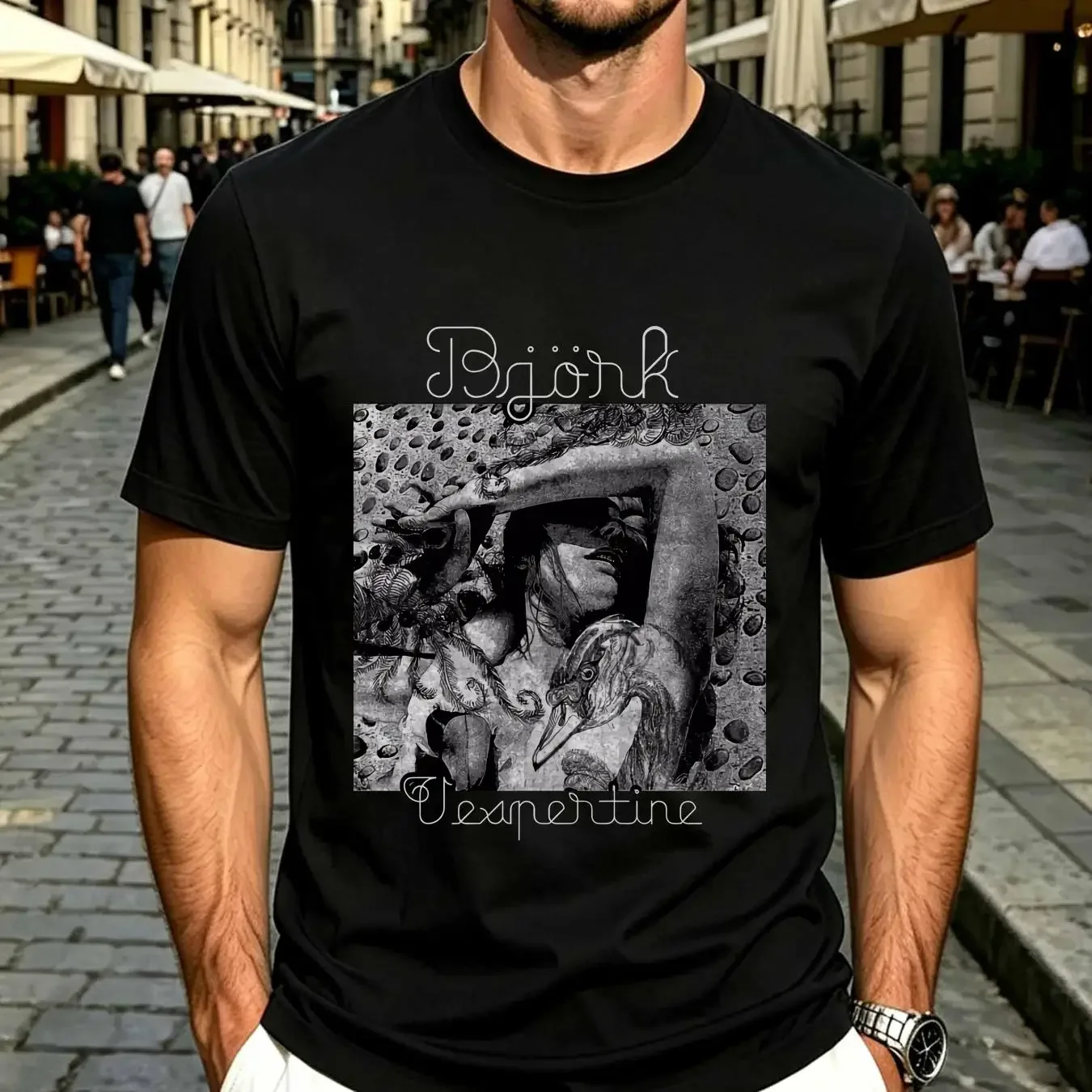 washed T Shirt Vintage Bjork Vespertine long or short sleeves vintage Washed Soft Comfortable Breathable Slightly Casual