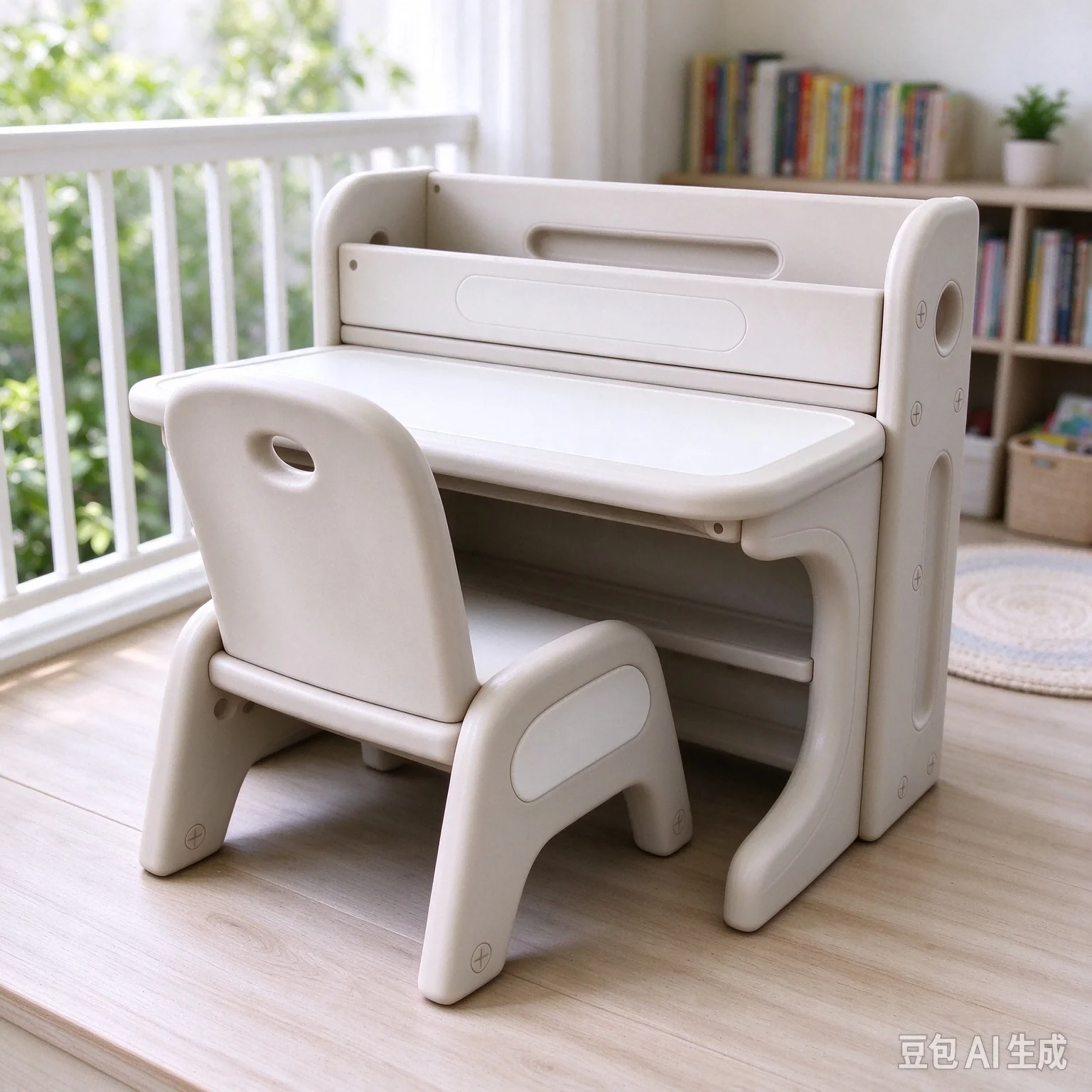AOLIVIYA Kids Study Learning Table Classroom Table Fold Toy Draw Write Kindergarten School Reading Room Desk Chair Set