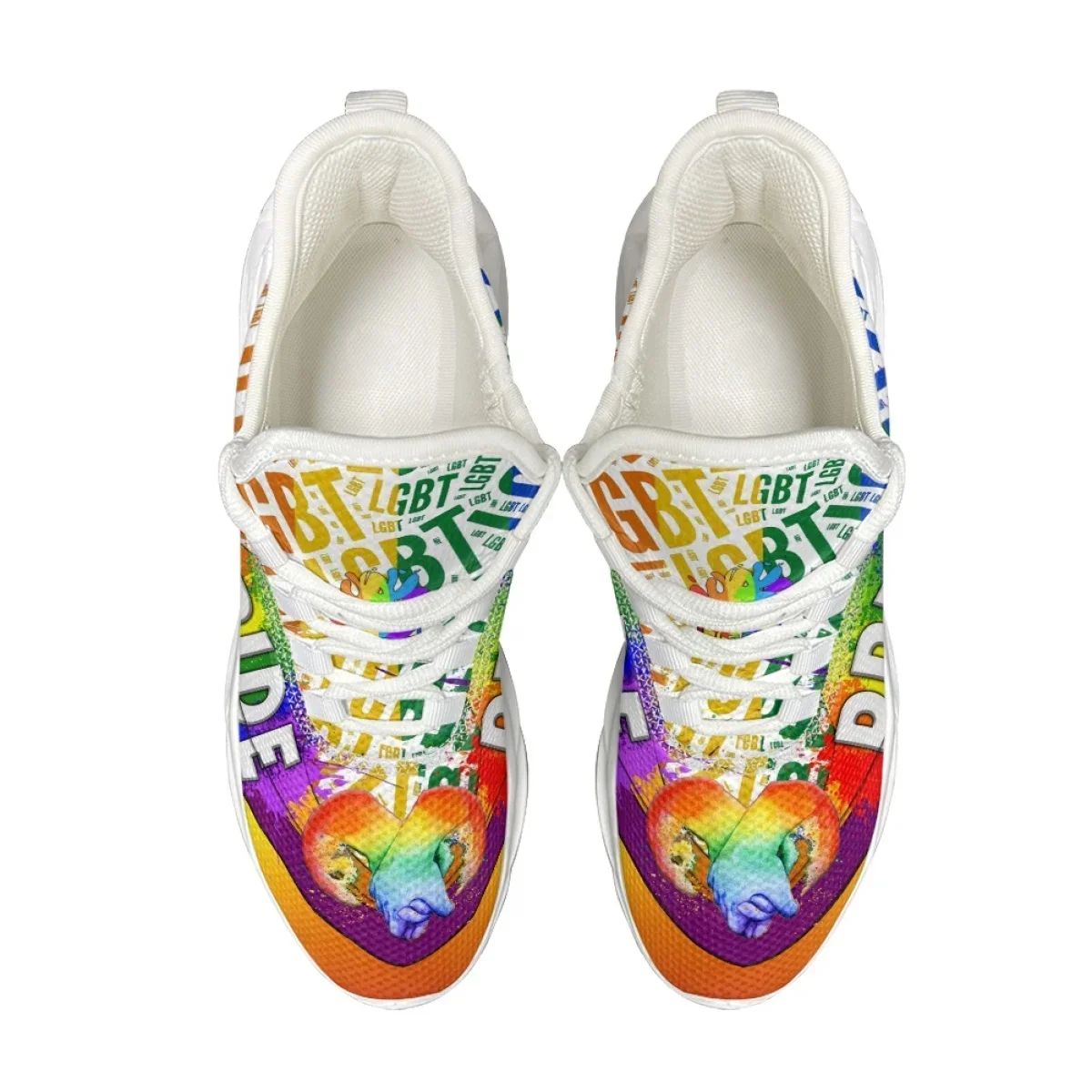 Spersonalizowane antypoślizgowe buty do koszykówki Lgbt Pride Designer sznurowane damskie na zewnątrz popularne trampki trwałe podróżne buty Fitness