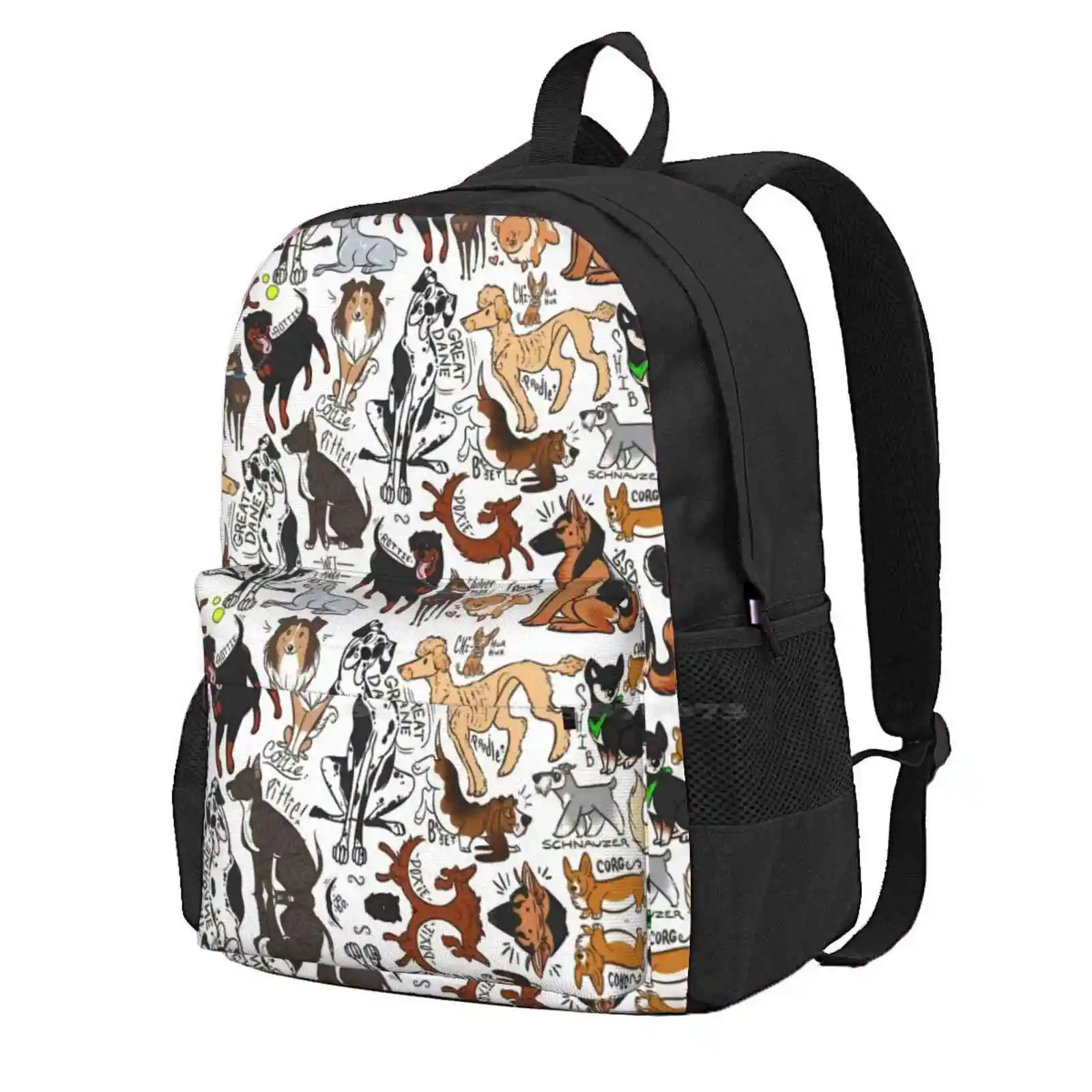 Dogs! Dogs Everywhere! Backpacks For School Teenagers Girls Travel Bags German Shepherd Pomeranian Shiba Inu Doberman