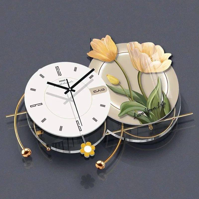 Luxury Battery Led Wall Clocks Night Light Digital Nixie Luminous Large Wall Clock Modern Living Room Reloj De Pared Furniture