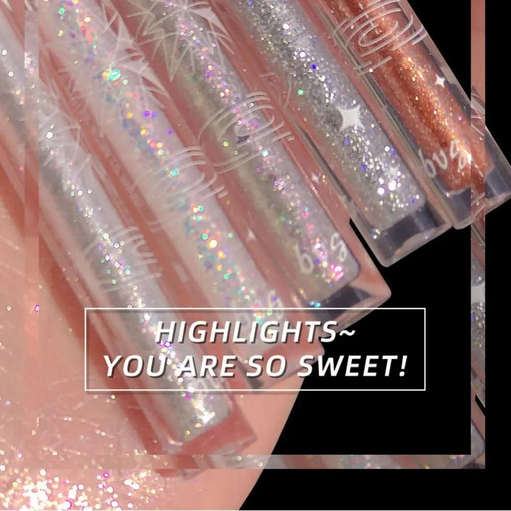 Fashion Sparkling Liquid Eyeshadow High-gloss White Pearl Eye Shadow Pen Brightening Highlighter Pen Makeup Cosmetics
