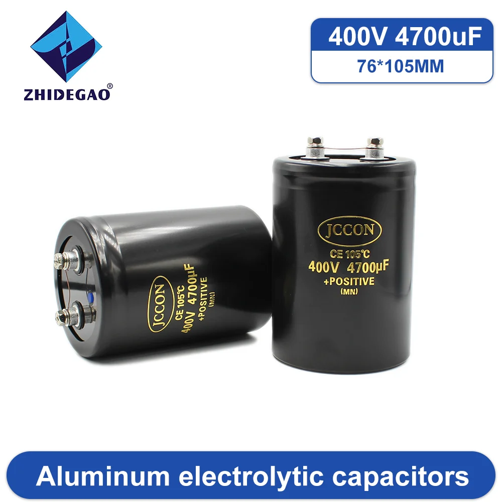 

1 Pcs 4700мкФ 400в (4700UF 400V) Aluminum Electrolytic Capacitor 76x105mm 105C low ESR (including screws) Black