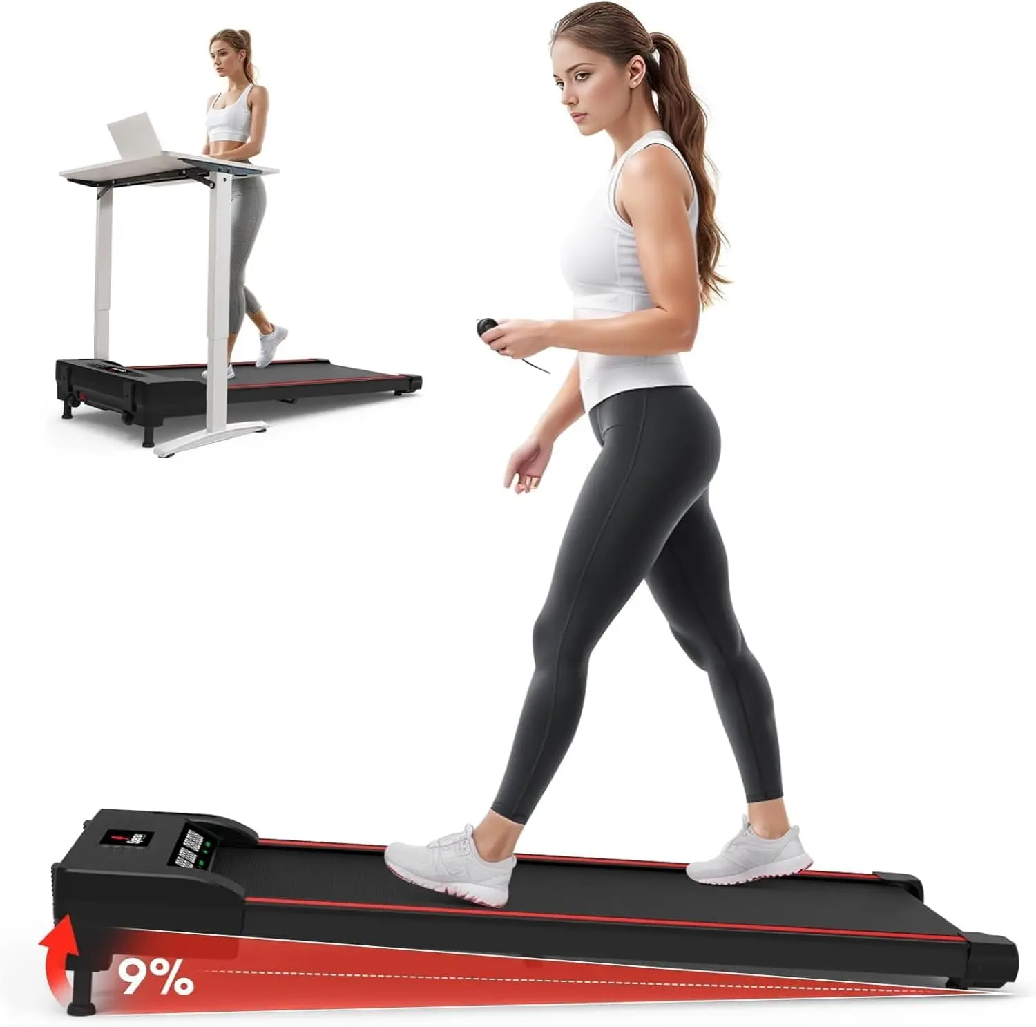 

Walking Pad,Under Desk Treadmills for Home,320 Lbs Capacity,3 in 1 Portable Walking Treadmill