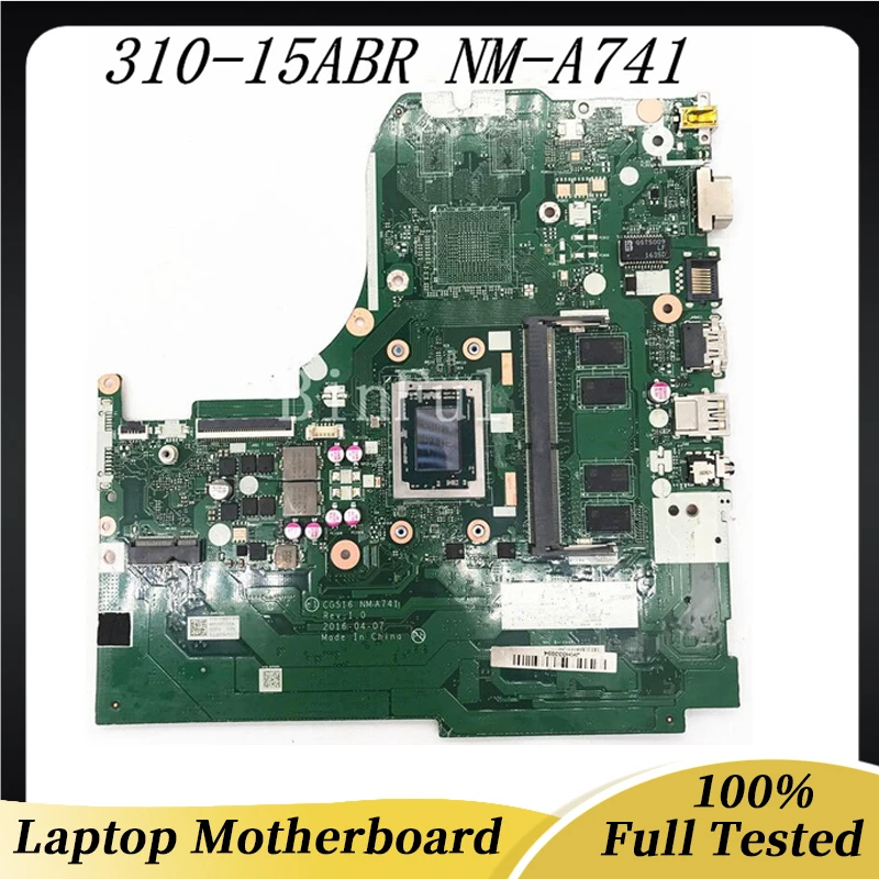 

CG516 NM-A741 Free Shipping High Quality Mainboard For Lenovo IdeaPad 310-15 310-15ABR Laptop Motherboard DDR4 100% Full Tested