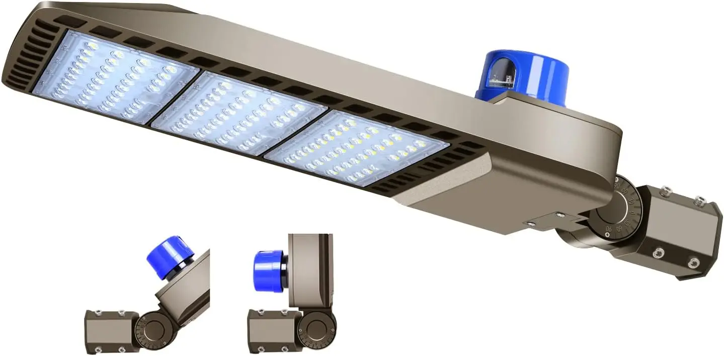 

300W LED Parking Lot Light 36000LM 5000K Dusk to Dawn Photocell Adjustable Slip Fit Mount IP65 Waterproof Flood Light for Garage Yard Street