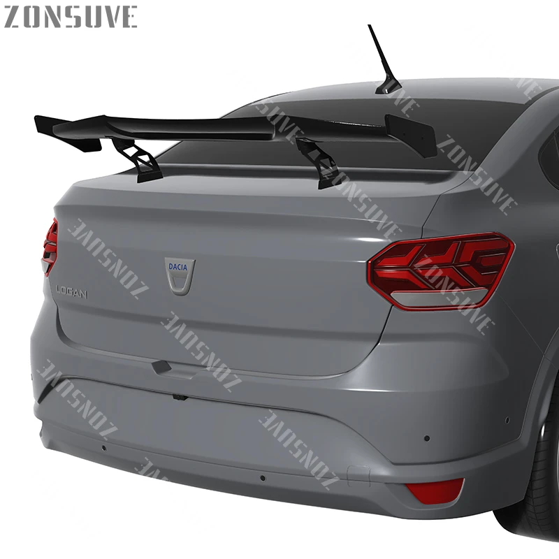 

Use For Dacia Logan Spoiler Rear Wing Car Sedan Trunk Body Kit Accessories ABS Plastic