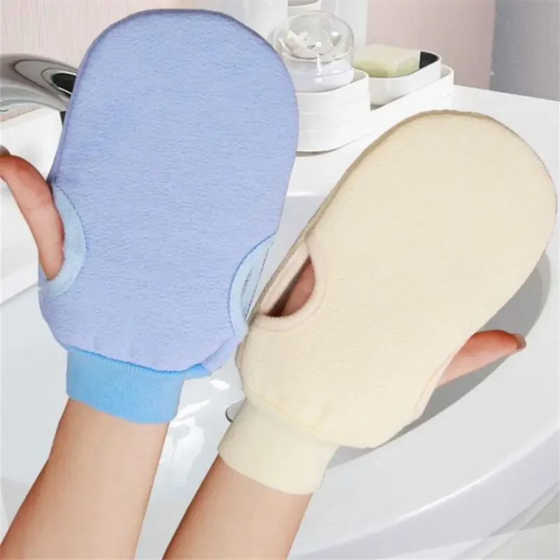 Shower Spa Exfoliator Two-sided Bath Glove Body Cleaning Scrub Mitt Rub Dead Skin Removal Bathroom Massage Products SPA Foam