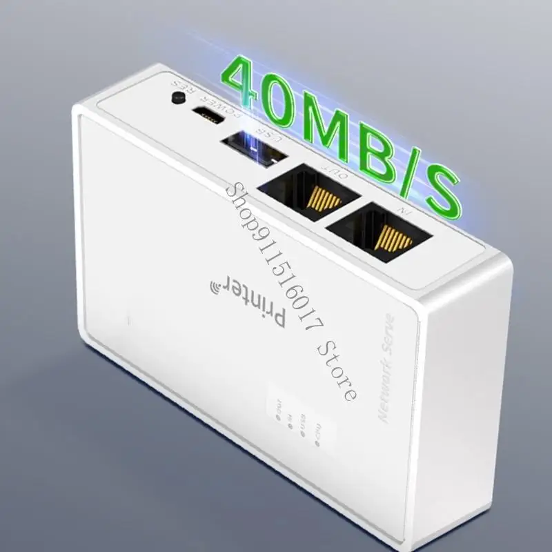 خادم الطباعة اللاسلكي USB 10/100 ميغابت في الثانية تحويل طابعة USB إلى جهاز مشاركة طابعة شبكة WiFi Ethernet اللاسلكية 45BA #5