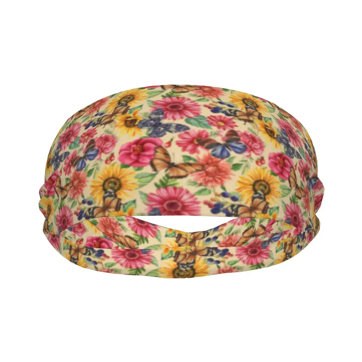 

Headband Butterflies And Flowers Floral Vintage Style Headwrap Hairband for Tennis Gym Fitness Headwear Hair Accessories