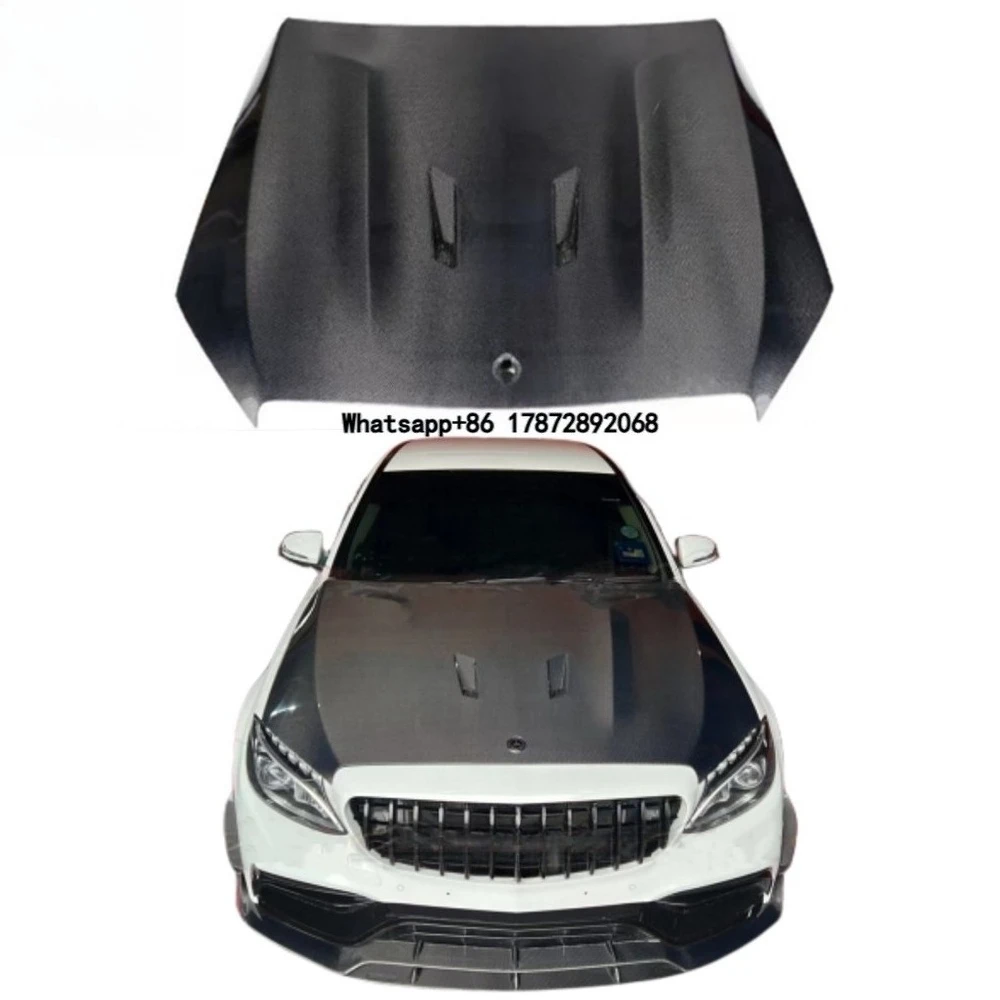 

Hight Quality 507 Style Carbon Fiber Engine Hood for C Class W205 C43 Engine Bonnet Cover Body Kit