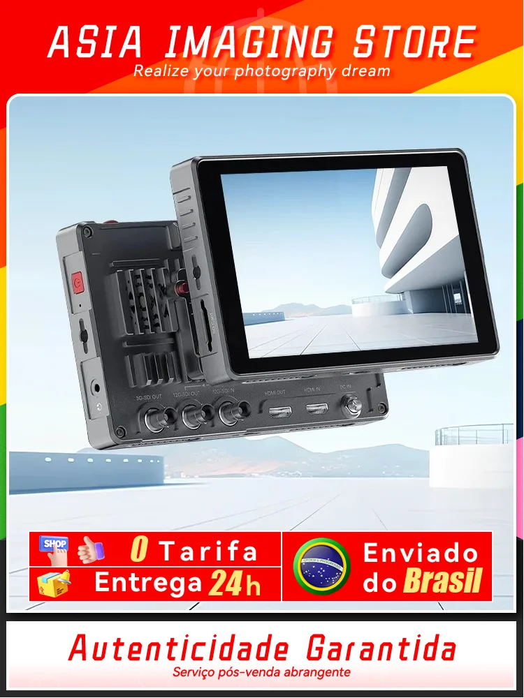 【 Do Brasil 】 FEELWORLD S7 7 Inch Photography Camera Field Monitor 4K 3D Touch Screen IPS FHD 1920x1080 Video Focus HD