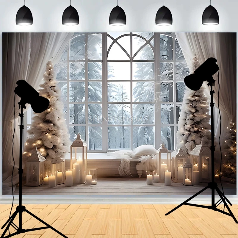 Merry Christmas Day Gift Photography Backdrops Props Indoor Decoration Winter Wonderful Xmas Eve New Year Background RD-09