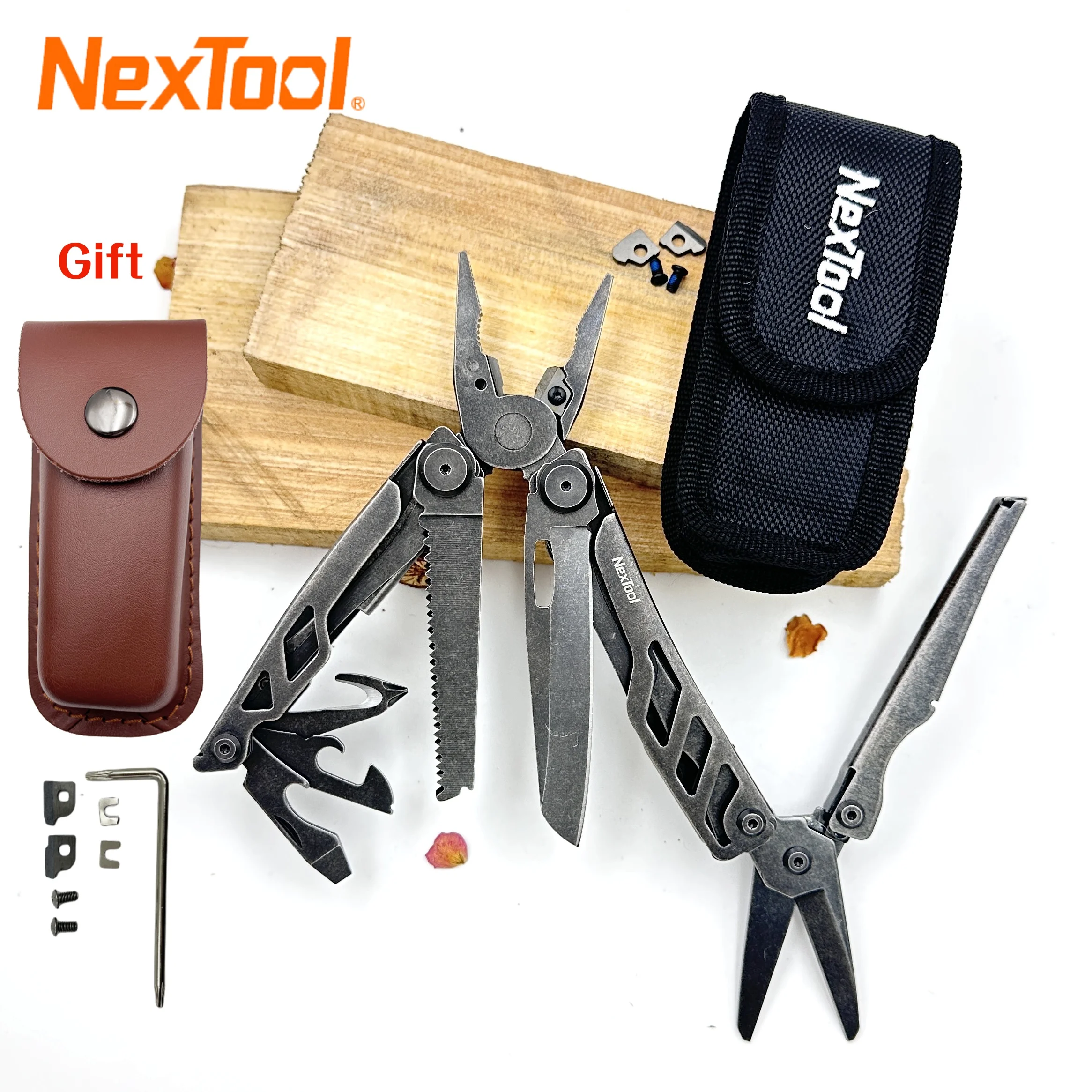 

NexTool 16-в-1 Мультитул Плоскогубцы Складной карманный нож EDC Многофункциональные плоскогубцы Портативный инструмент для кемпинга и улицы - серый