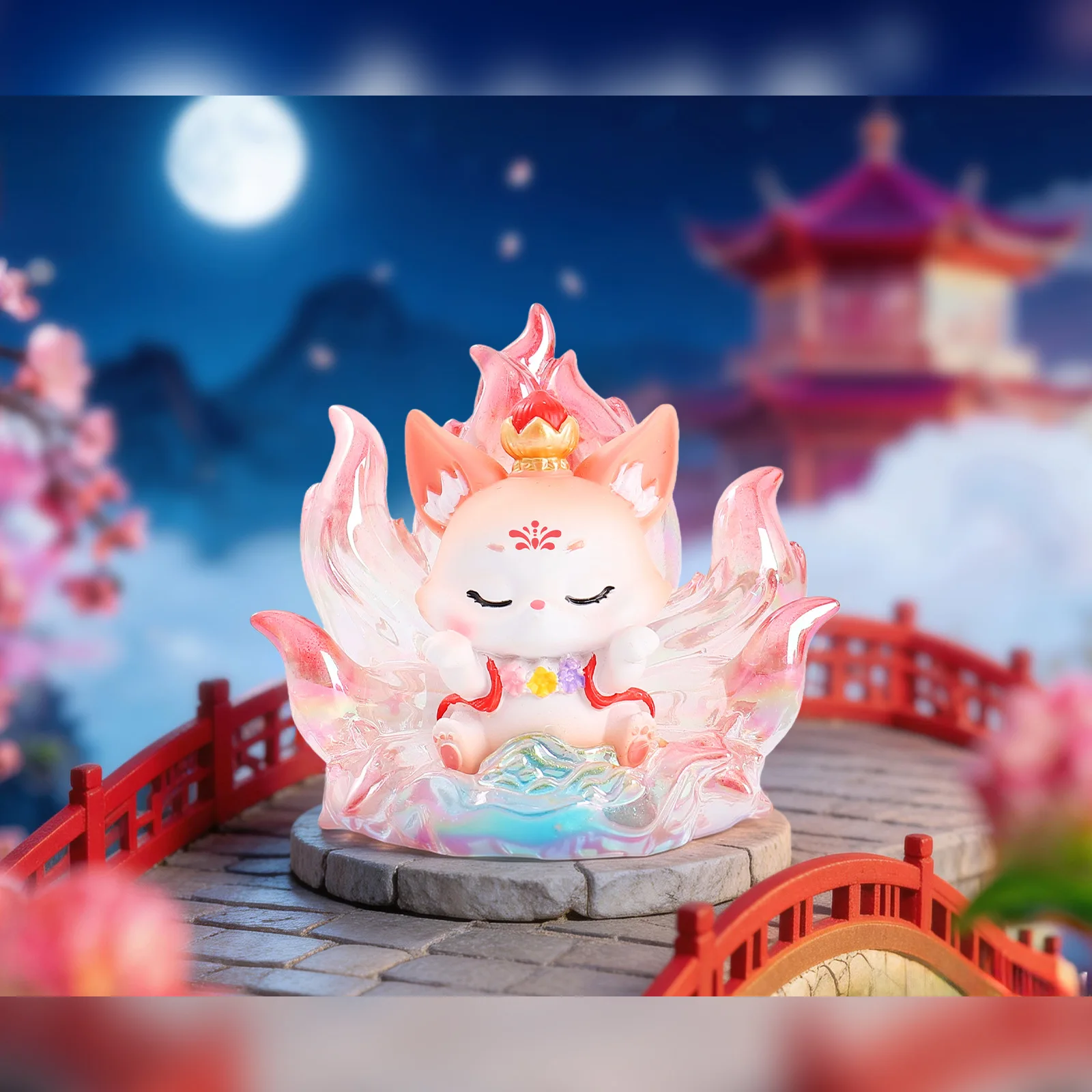 2026 New Chinese Style Nine-Tailed Fox Mini Blind Box Cute Keychain Car Decor Trendy Folk Art Cool Gifts for Teen Girl and Women view 6