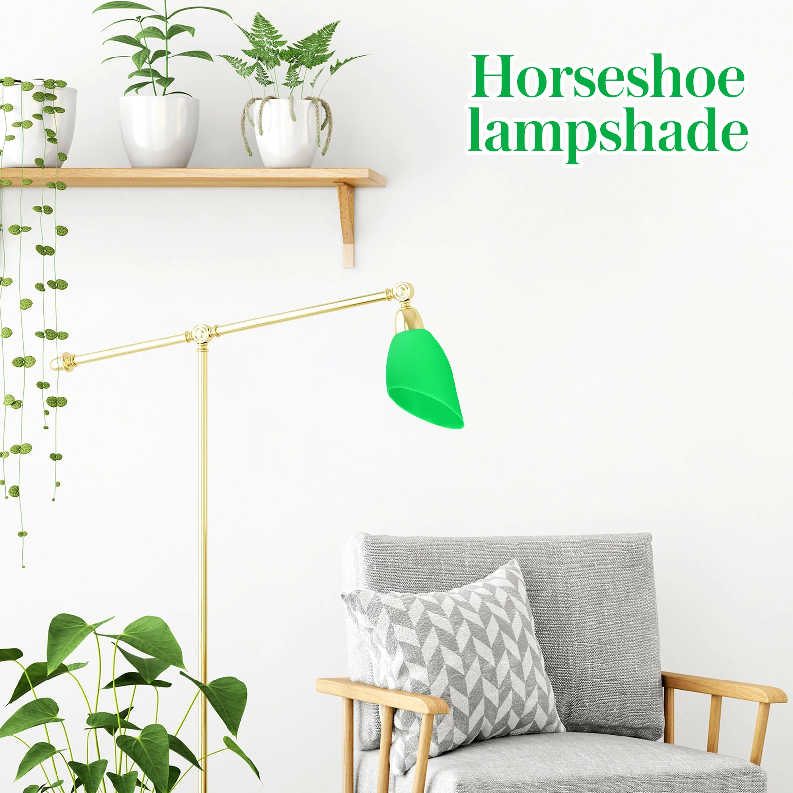 

5pcs Plastic Lampshades Replacement Horseshoe Floor Light Shades Bedside Lamp Cover Simple Decorative for Home Office