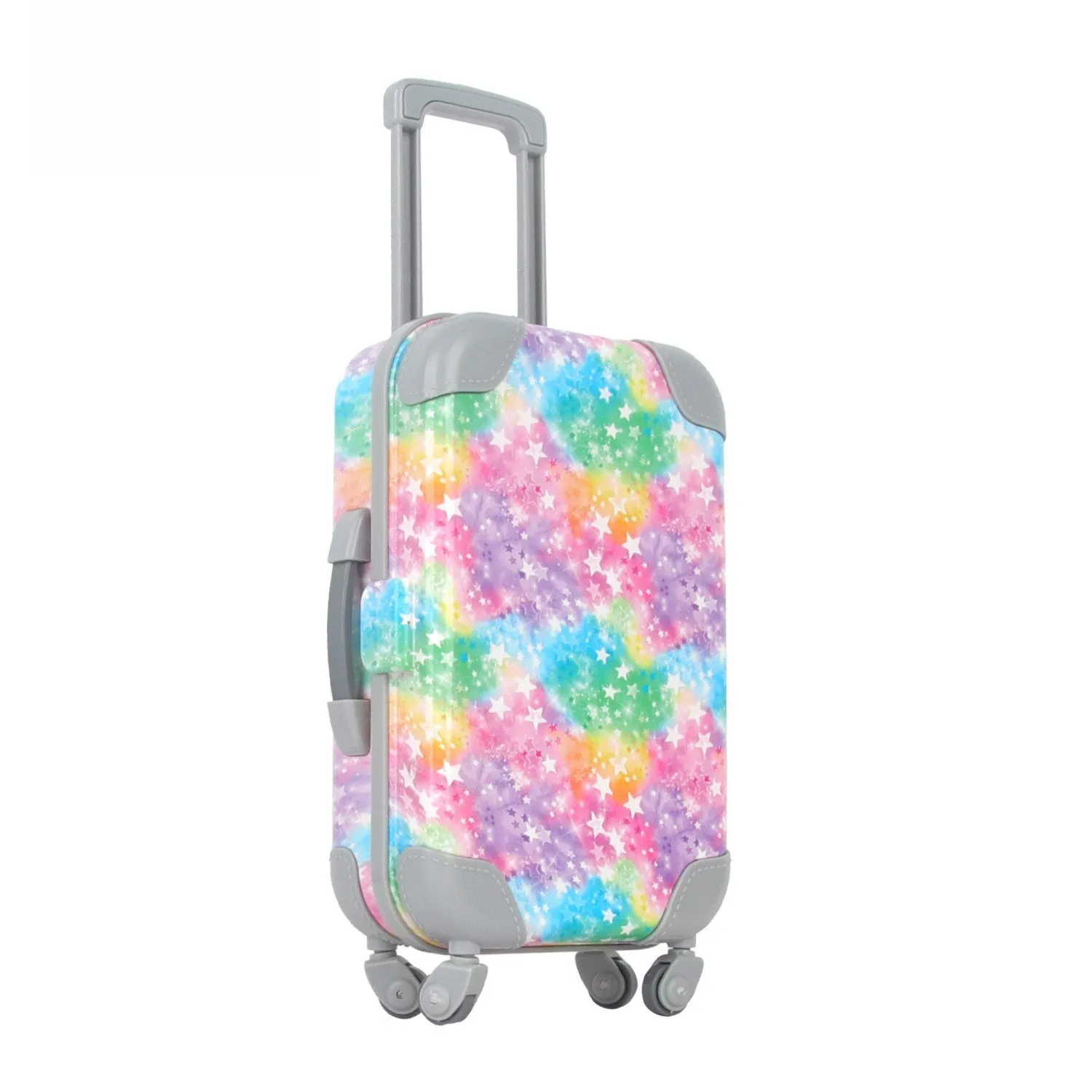 

Кукла возрождения, чемодан с разноцветной звездой, кукла, чемодан на колесиках, аксессуары для игрушек