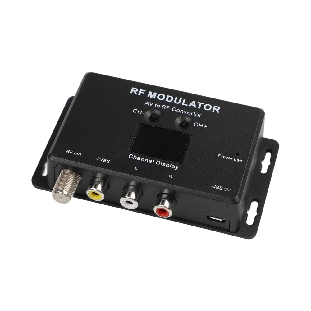 Audio Video Signal Converter AV To RF Converter Audio Carrier 4.5 5.5 6.0 6.5MHz Frequency Range 471.25MHz-885.25MHz