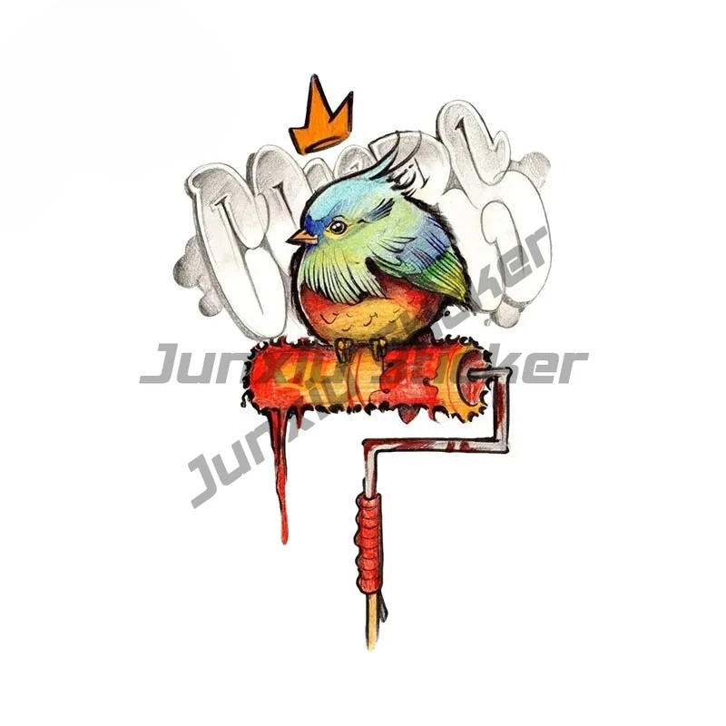 

Creative Bird Car Stickers Edgy Cartoon Graffiti Design Decals Sunscreen Car Body Occlusion Scratch