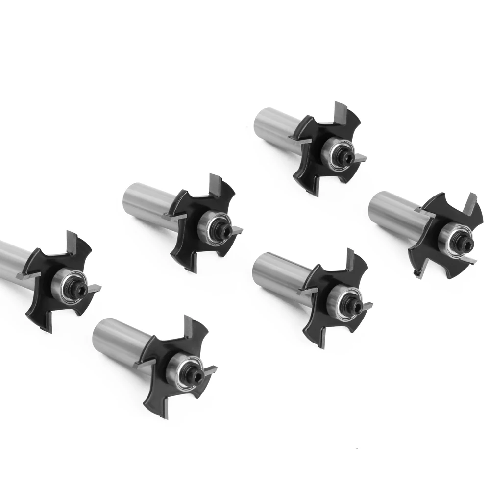 LAVIE 1 Stück 1/2" & 12mm Schaft 4-Schneiden T-Nutenfräser, 2-6mm Schnittbreite, Lagergeführter Nutfräser für Holzbearbeitung – Detail 15