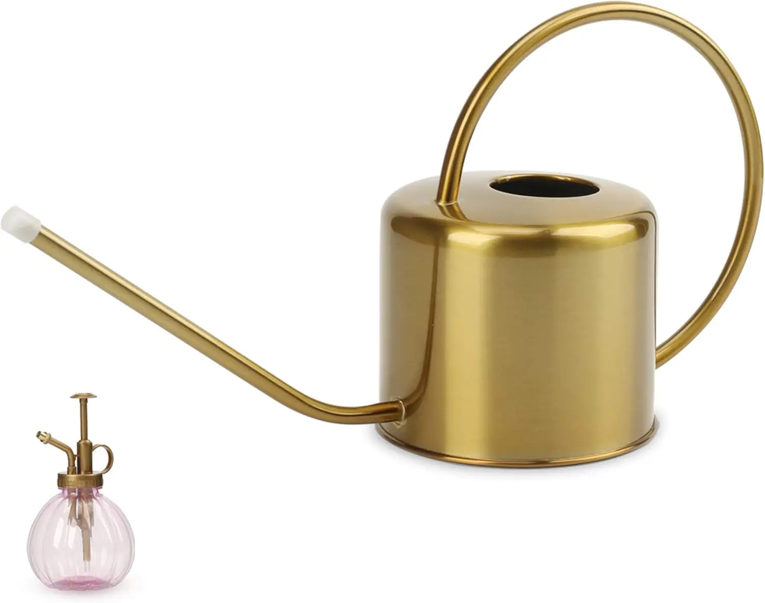 

Лейка из нержавеющей стали с длинным носиком для комнатных и уличных растений, суккулентов, бонсай, садовых цветов (40 унций/1300 мл)